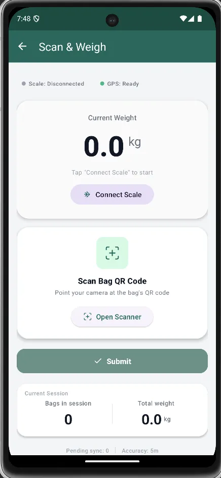 SmartCBWTF Android App - Scan & Weigh